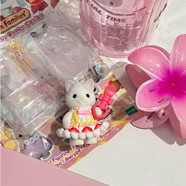 (Ready Stock) Sylvanian Families Baking Baby Party Series (Latte Cat Fork) - Original Blind Bag (Pre