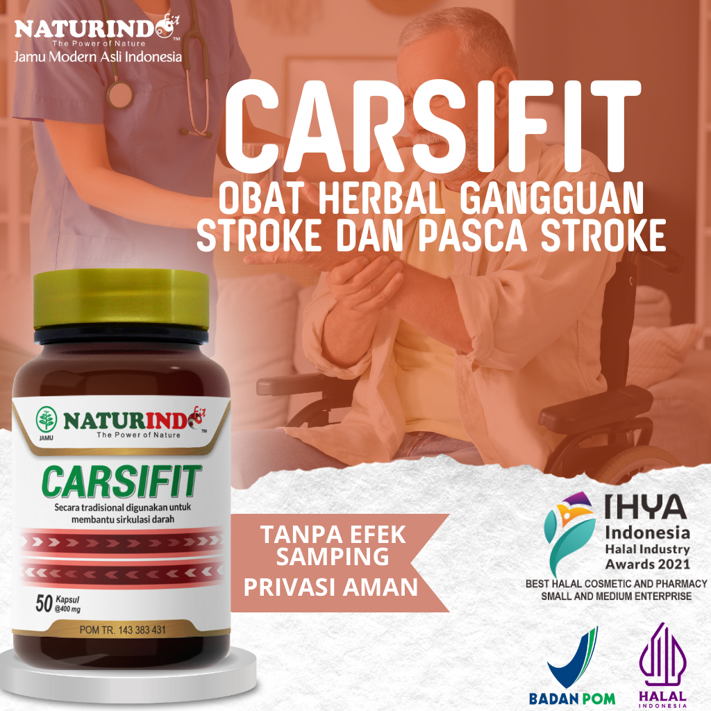 Carsifit Herbal membantu stroke, bells palsy, tremor dan keluhan saraf herbal Original alami
