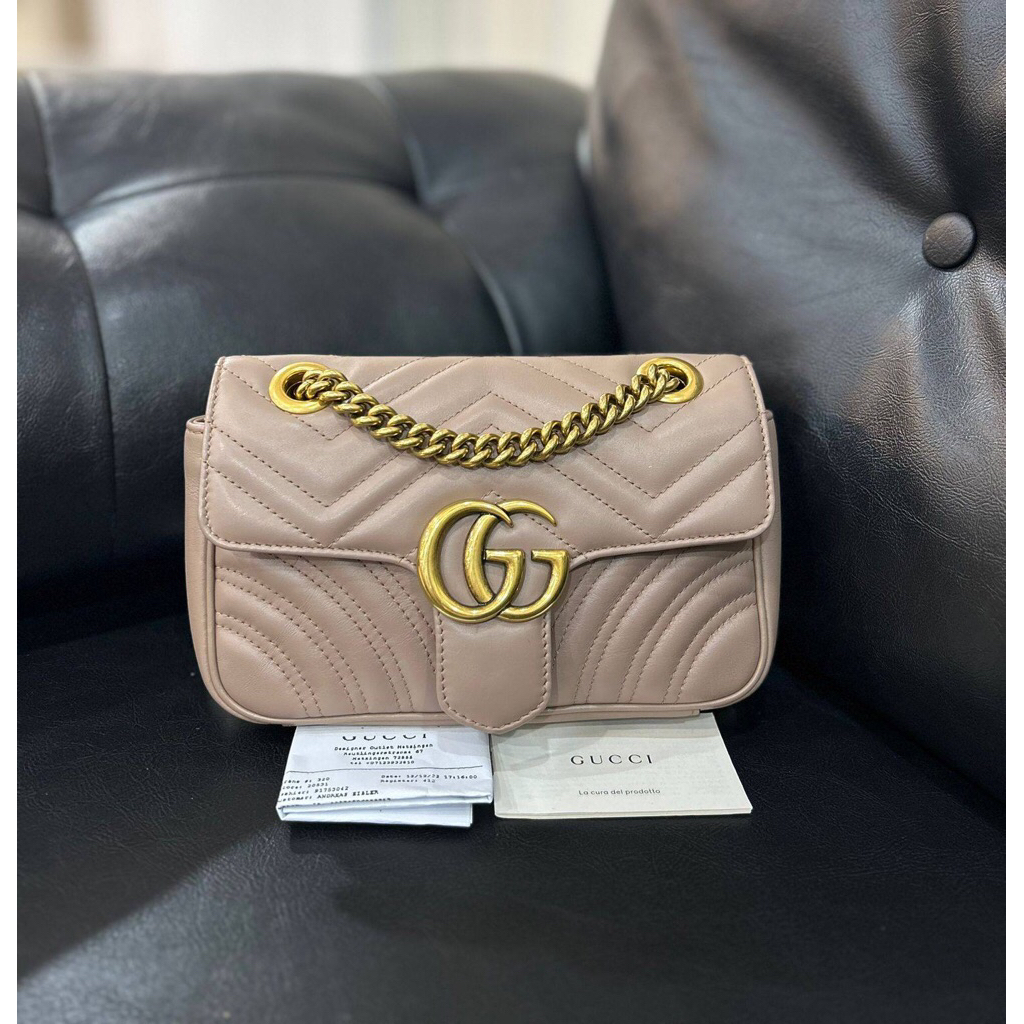 (PRELOVED) Gucci Marmont Mini Nude 2022