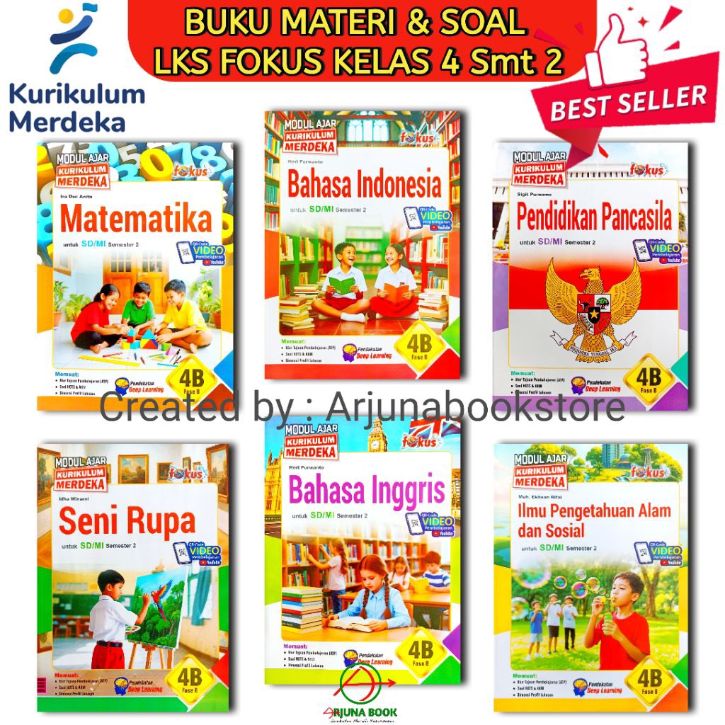 BUKU LKS FOKUS KELAS 4 SD/MI Semester 1 Dan 2 KURIKULUM MERDEKA