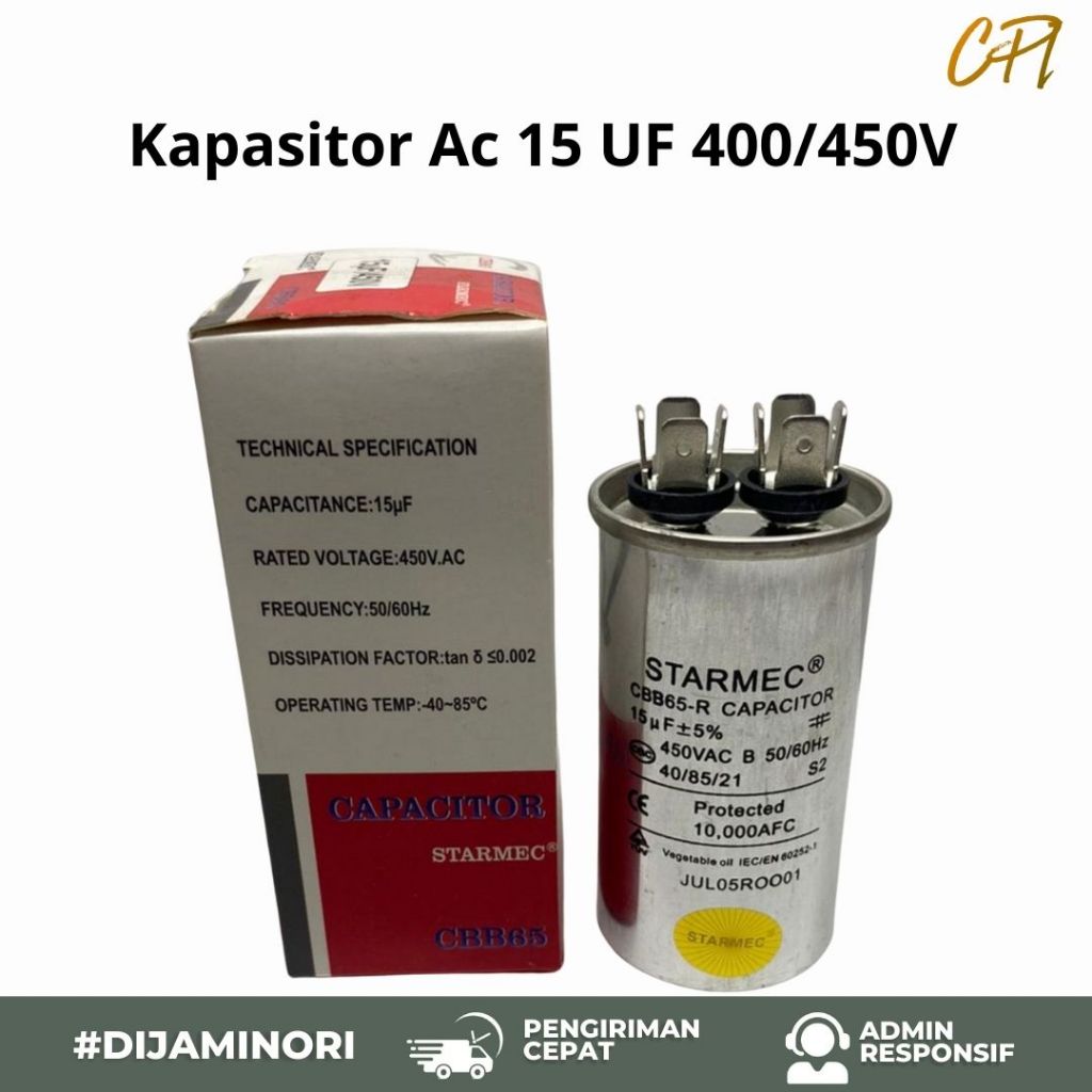 Kapasitor Ac 15 UF 400/450V
