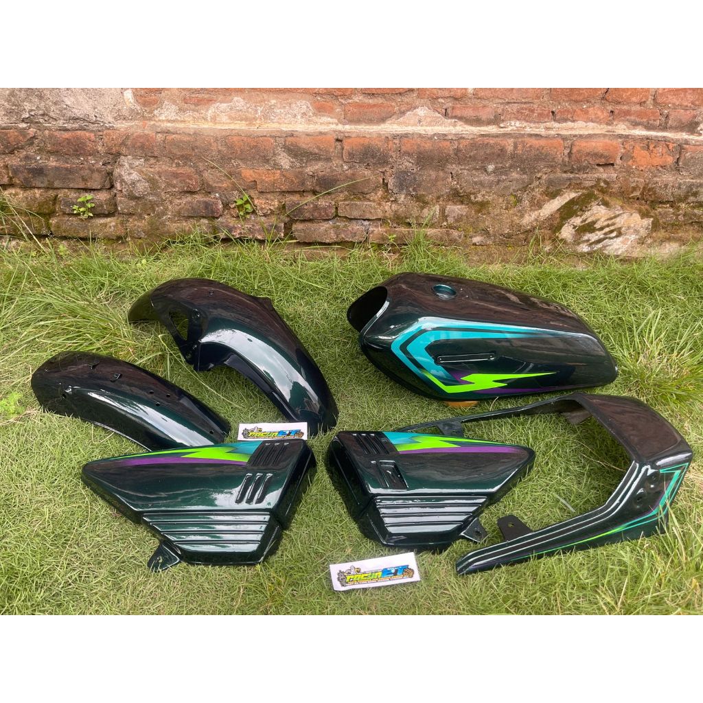 BODY SET YAMAHA RX S SPESIAL HIJAU IJO BOTOL
