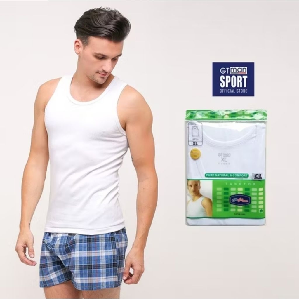 Singlet Polos Pria Dewasa GT MAN,, GT MAN Singlet Polos Pria
