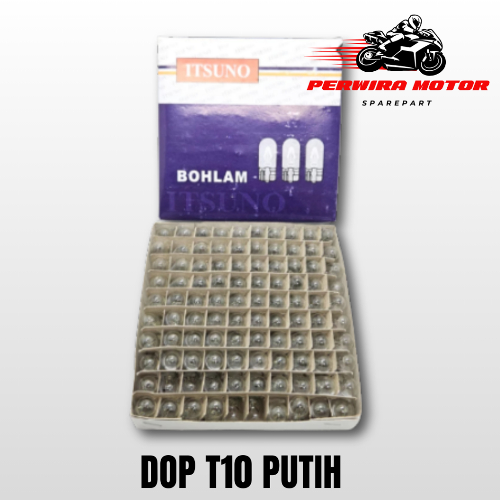 BOHLAM DOP T10 PUTIH LAMPU SENJA SEIN UNIVERSAL 12V