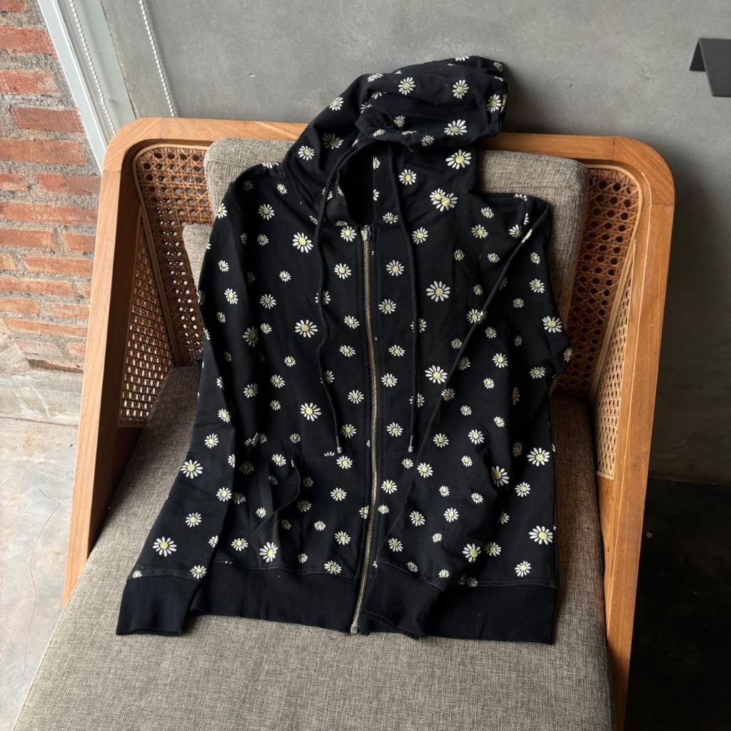 Preloved Jaket Wanita Bunga (baca deskripsi) | good condition