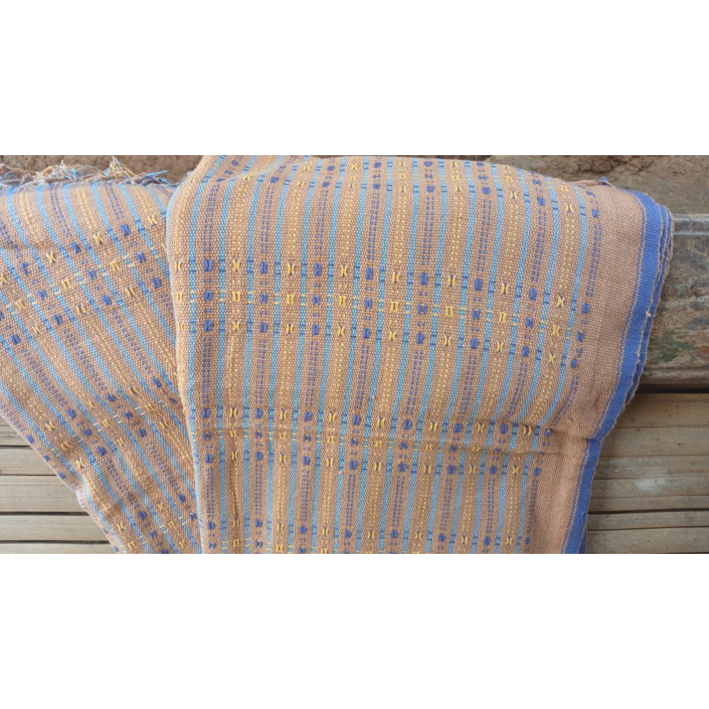 kain tenun baduy warna coklat muda