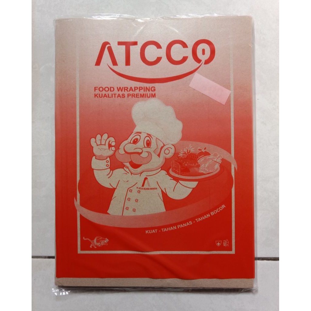 Kertas Pembungkus Nasi ATCCO Coklat 40 Lembar, Praktis dan Ekonomis