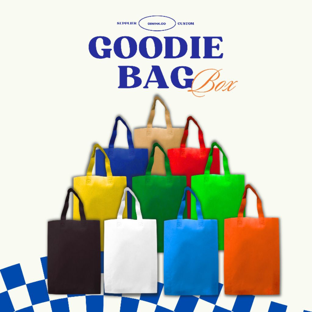 Tas Spunbond HLS Tali - Goodie Bag Hajatan Muat Nasi Kotak & Sembako Tas Souvenir Ukuran 25x35