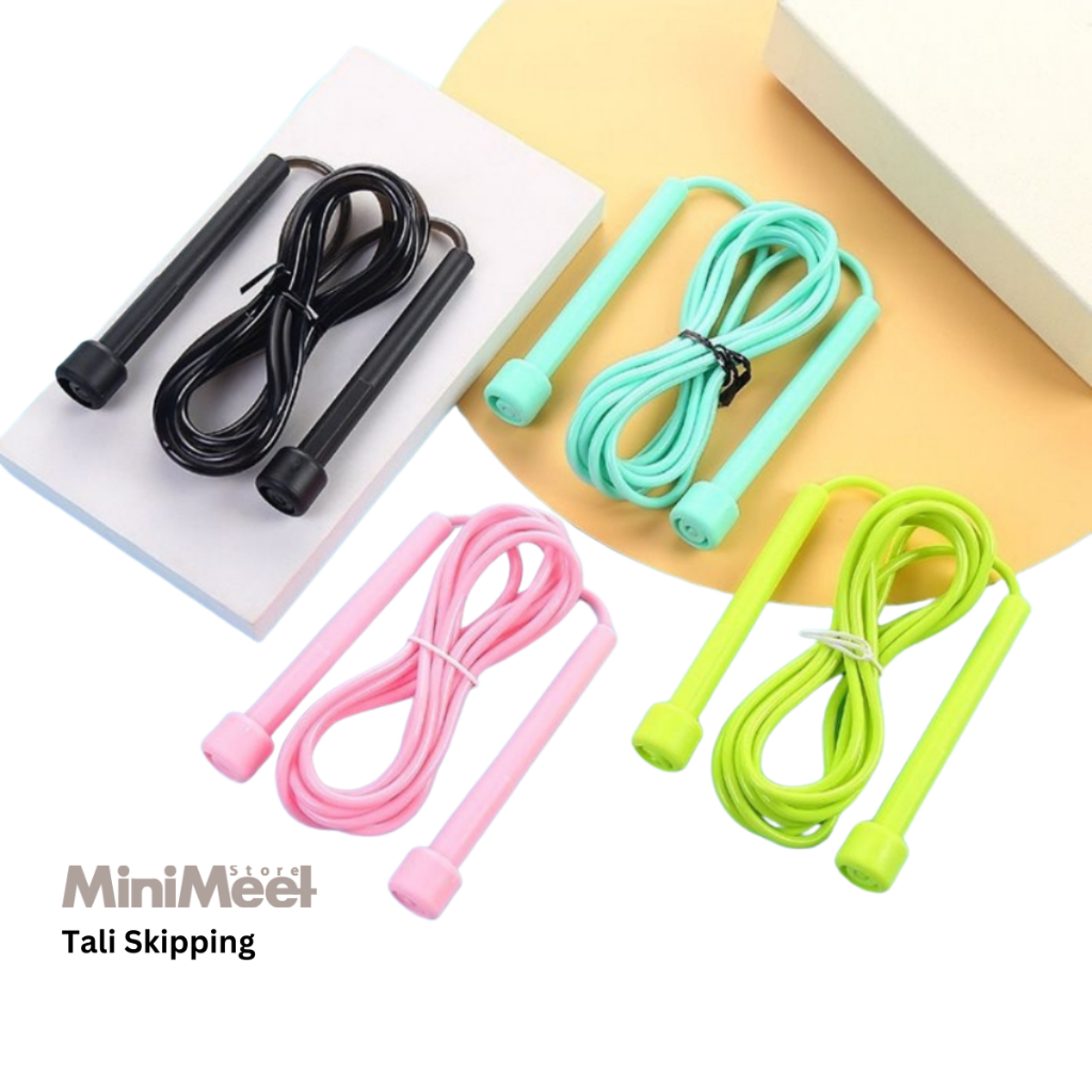lompat tali Skipping rope 2.8m Pvc / alat olahraga / skipping portable 5 mm premium transparant