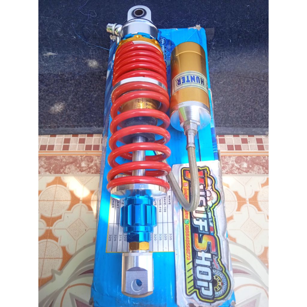 shock Tabung Pisah Jet Hunter japan uk 310mm Mio beat scoopy vario