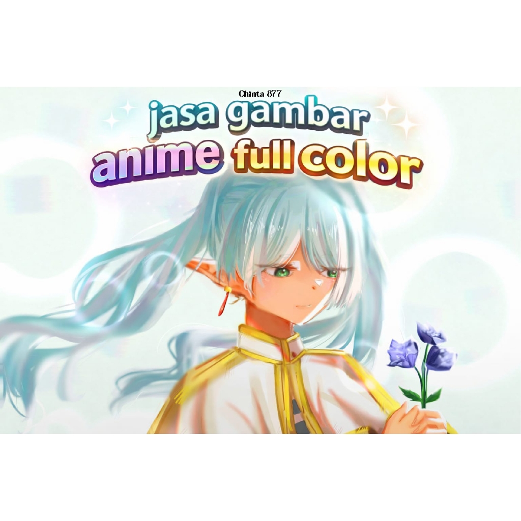 Jasa Gambar Anime Art Commission Anime, Vtuber, Fanart, Karakter Game [ Full Color ] Chinta 877