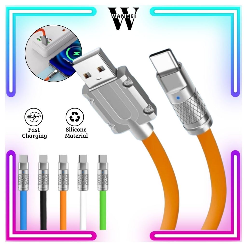 WM Kabel Data Silicon TYPE C KB-08 Cable Casan Durable Fast Charging