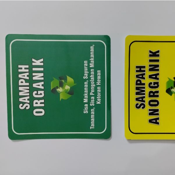 Stiker Sampah Organik dan Stiker Sampah Non Organik