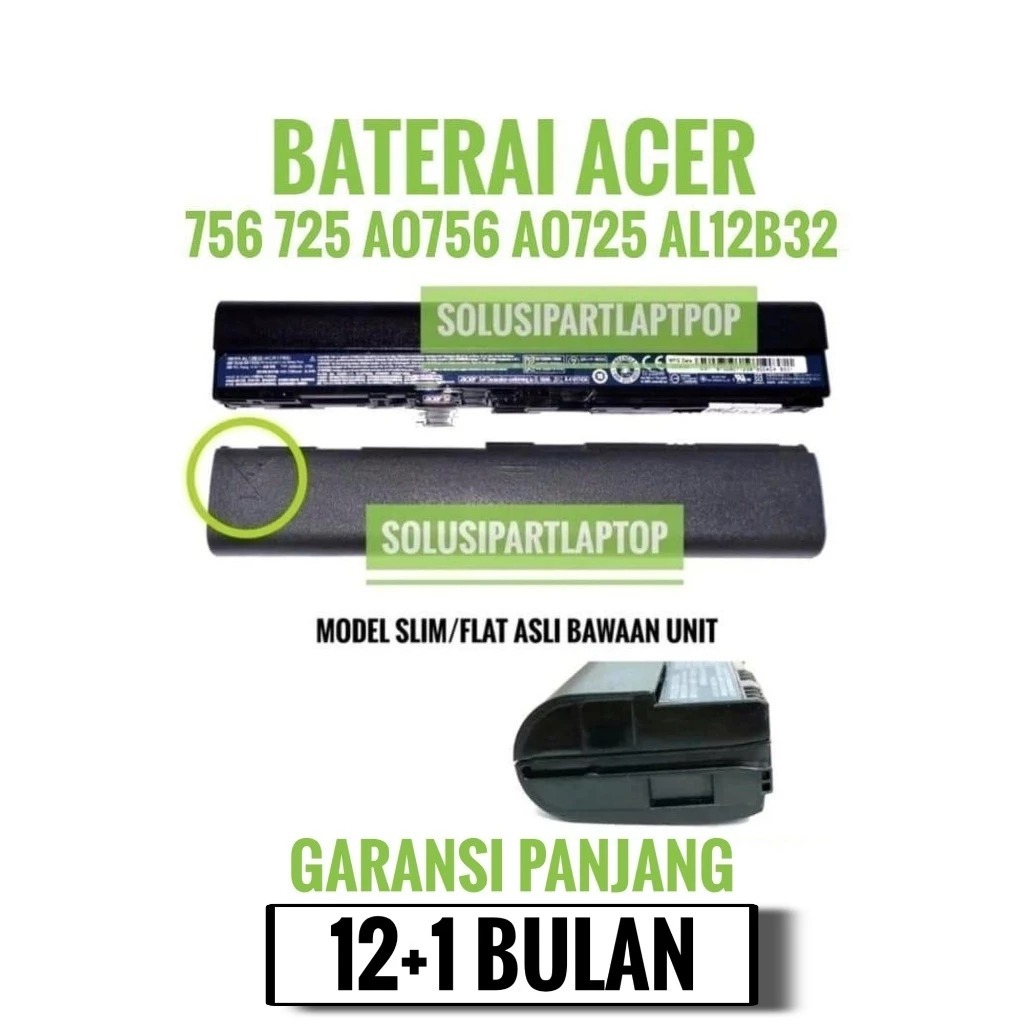 Baterai Ori Notebook Acer Aspire One 756 725 AO756 AO725