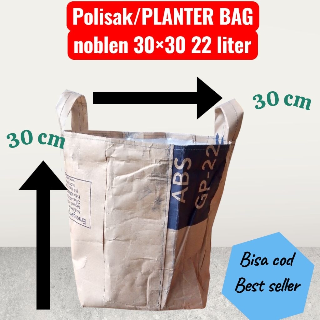 PLANTER BAG UK  30×30 noblen /polisak bahan noblen kuat sampai tahunan