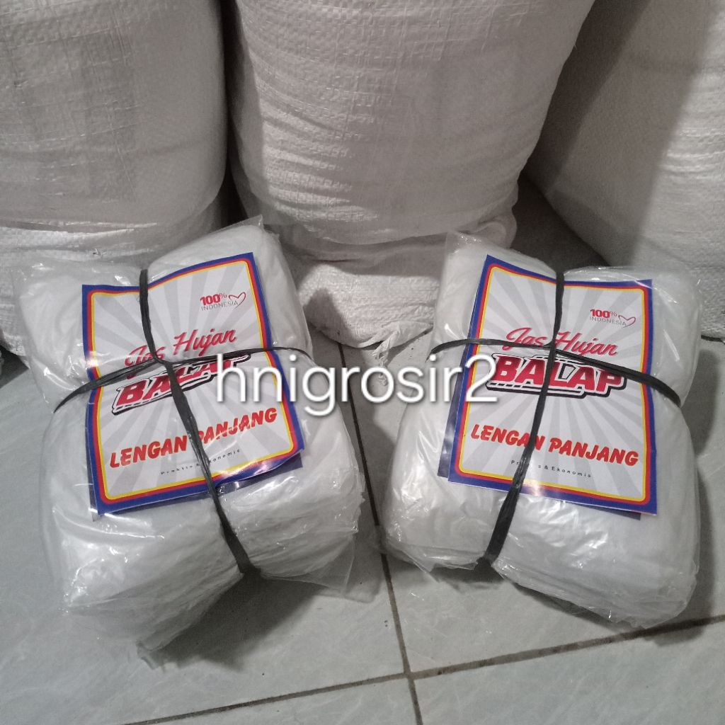 (12 pcs)JAS HUJAN PLASTIK PONCO PUTIH BENING TRANSPARAN MURAH BEO