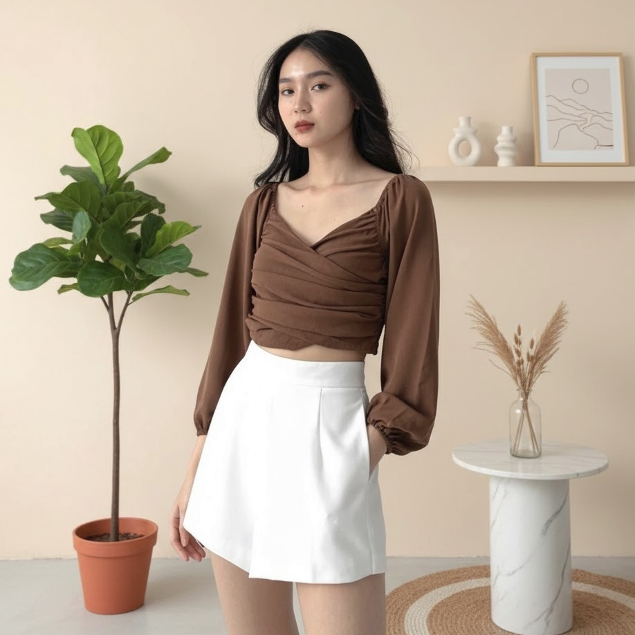 Pixie Longsleeve Sabrina -01 Atasan wanita Pixie Longsleeve