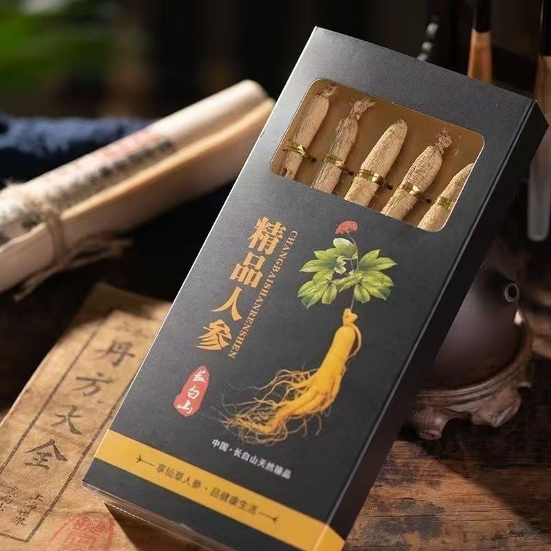 Ginseng Gunung Changbai, Ginseng Kering, Kotak Hadiah Ginseng Kering Matahari, Ginseng Liar, Ginseng