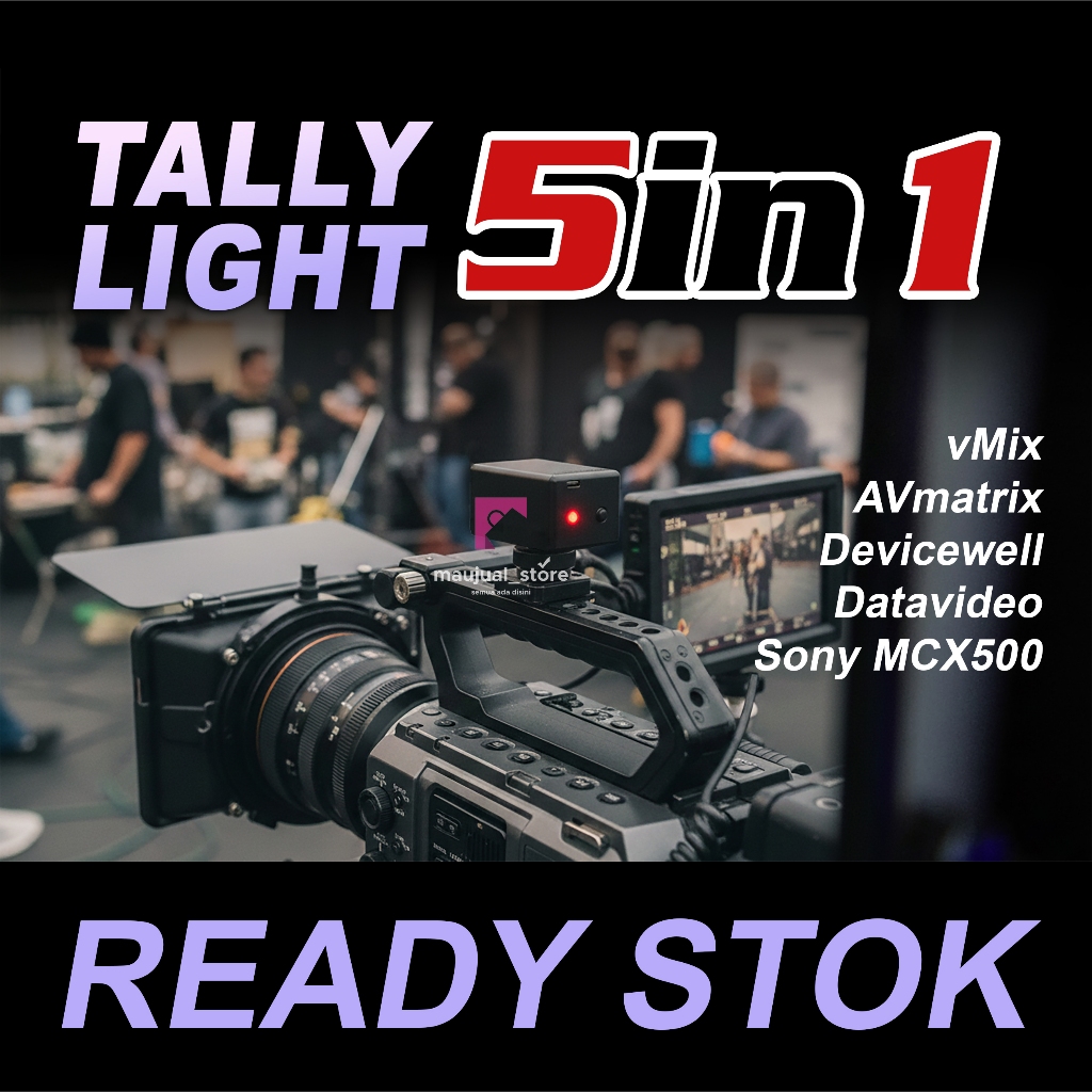 TALLY LIGHT 5in1 ( VMIX, AVMATRIX, DEVICEWELL, DATAVIDEO, SONY MCX500 )