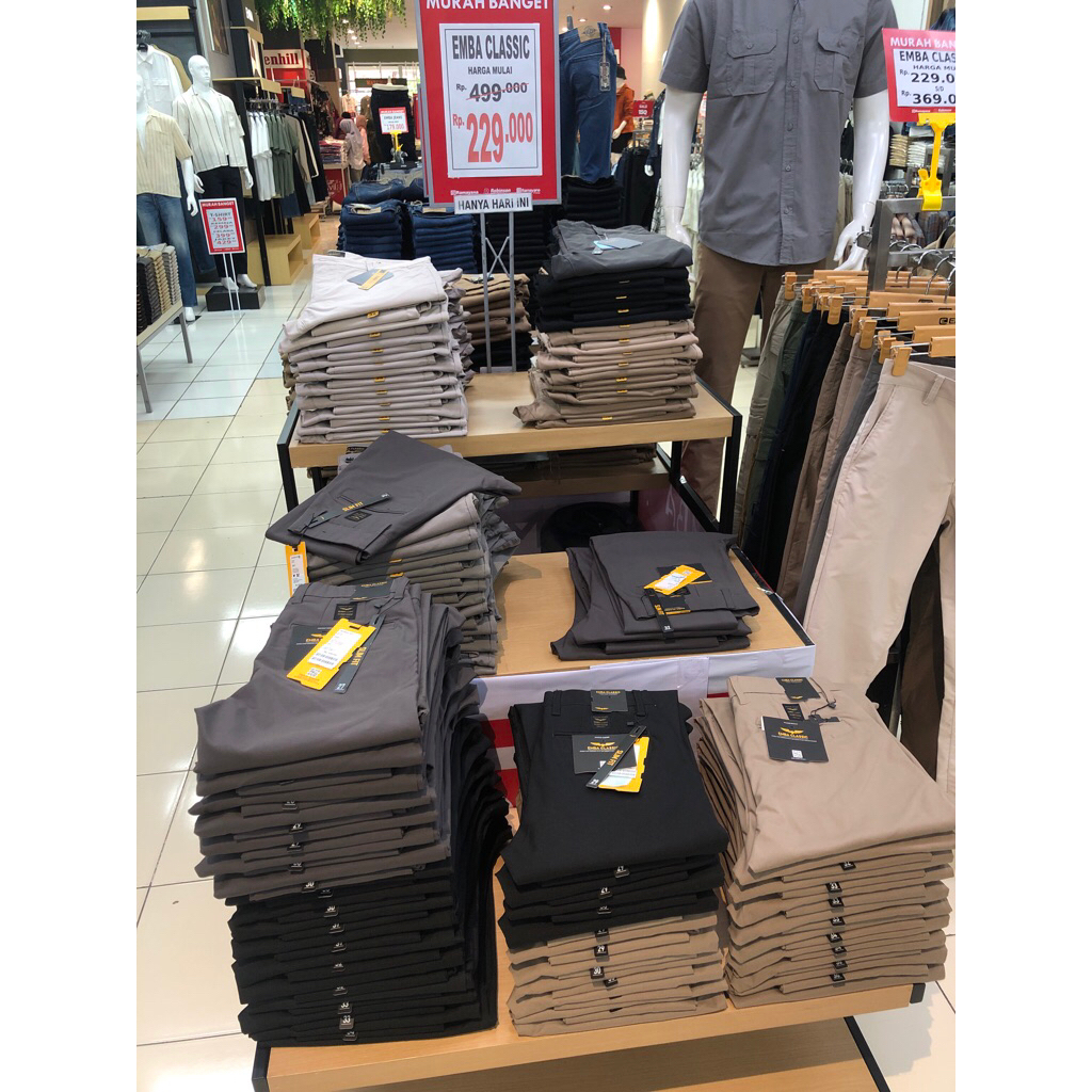 CELANA CHINOS SLIMFIT EMBA CLASSIC ORIGINAL bis size murah ramayana matahari