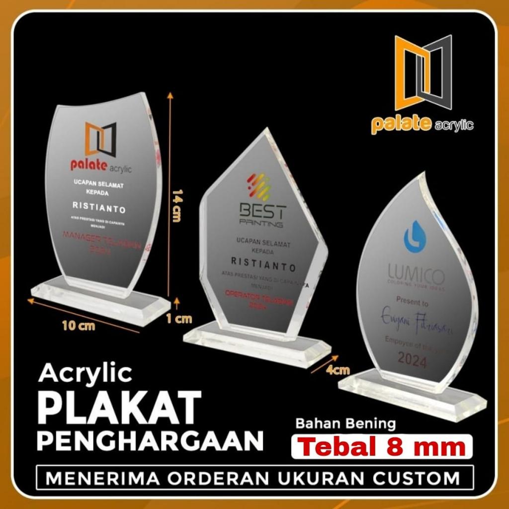 Plakat Akrilik Penghargaan / Piala Akrilik / Piagam