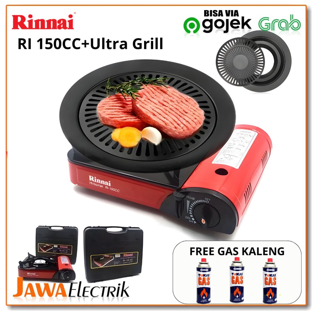 Kompor Portable Rinnai Kompor Camping Rinnai RI 150 CC + Ultra Grill