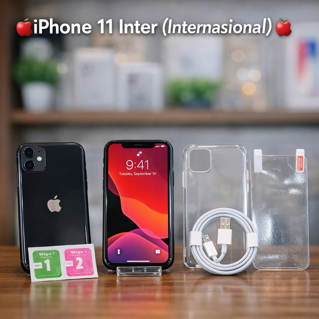 Dus Box Iphone 11 Slim - Warna Putih, Fullset