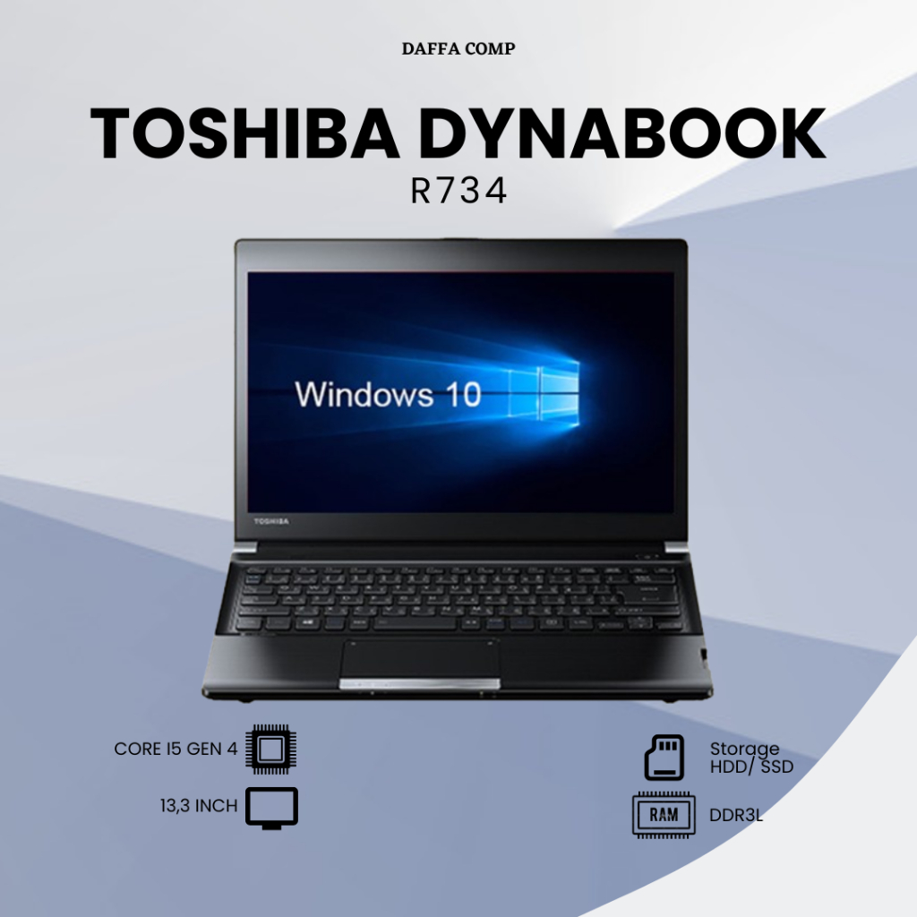 Laptop Toshiba Dynabook R734 Core i5 Ram 8gb SSD 128GB Murah & BERGARANSI