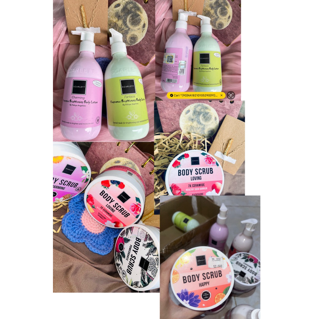 SALE SCARLETT BODY LOTION & SCRUB SCARLETT Mencerahkan dan Melembabkan kulit