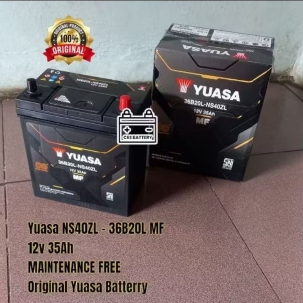 Aki Mobil Honda City, Mobilio, Jazz, BRV, Brio Accu Yuasa NS40ZL MF 35Ah