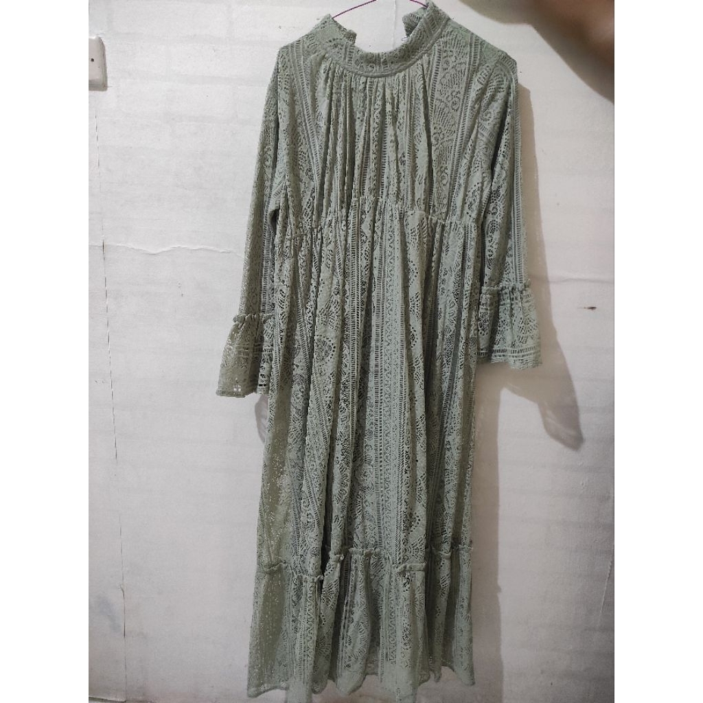 prelove gamis brukat Kasa Heritage sage