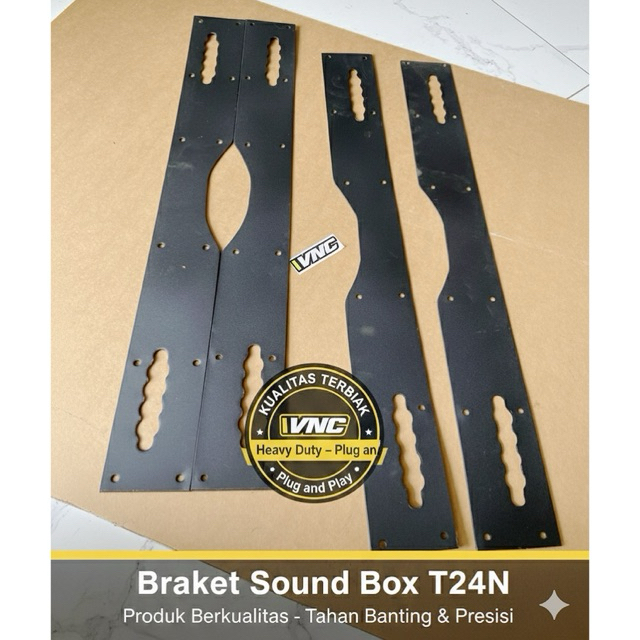 braket sound box/braket t24n ready panjang 60cm dan 68cm custom braket sound box 8inch/10inch lebar 