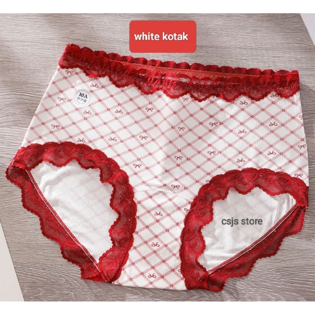 celana dalam wanita 70 kg - 120 kg highwaist pinggang tinggi satin sutra anti bakteri super jumbo cd