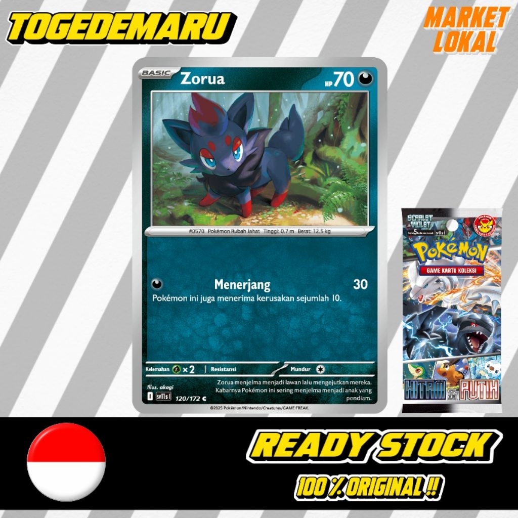 Kartu Pokemon TCG Indonesia Zorua Sv11s 120/172 C