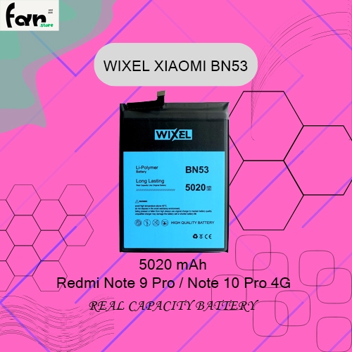 WIXEL BATRE Double Power Handphone Ori XiaoMi BN53 for Redmi Note 9 Pro / Note 10 Pro Real Capacity 