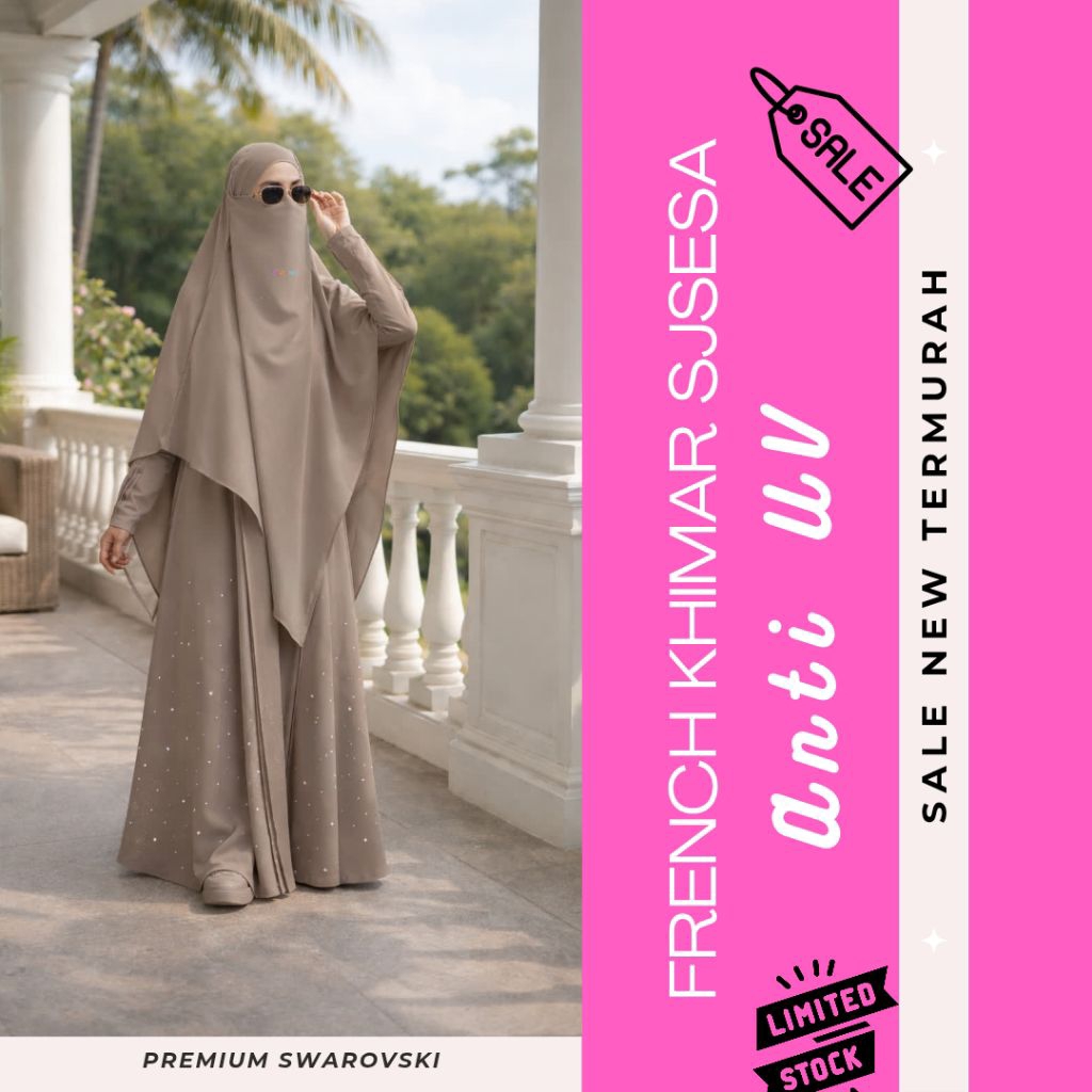 SALE AMBYAR French Khimar Instan Anti UV Sjsesa Ori bukan Sisesa Clothing Khiban Bonavista Chadaree