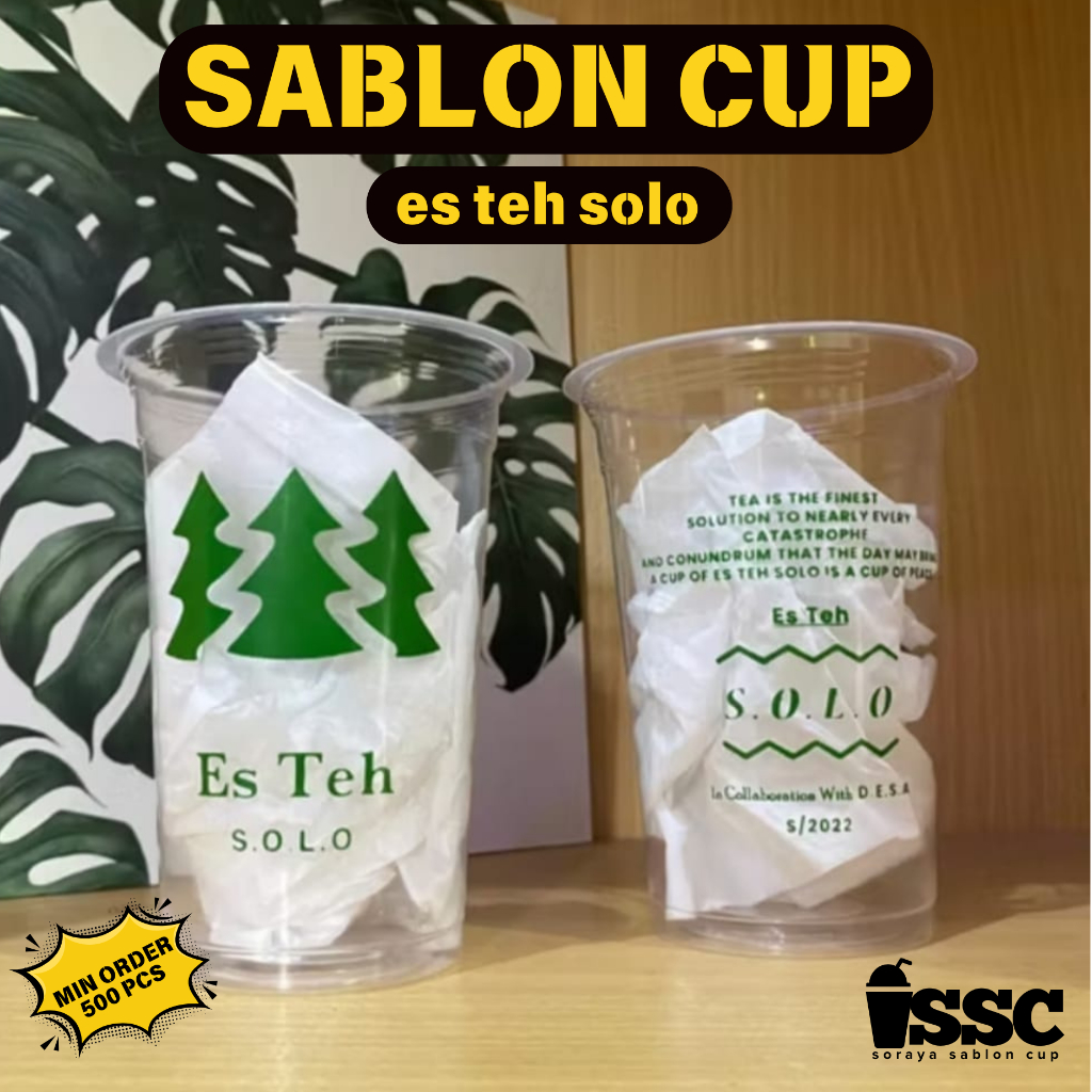 Sablon Cup Es Teh Solo | Sablon gelas cup | Sablon cup