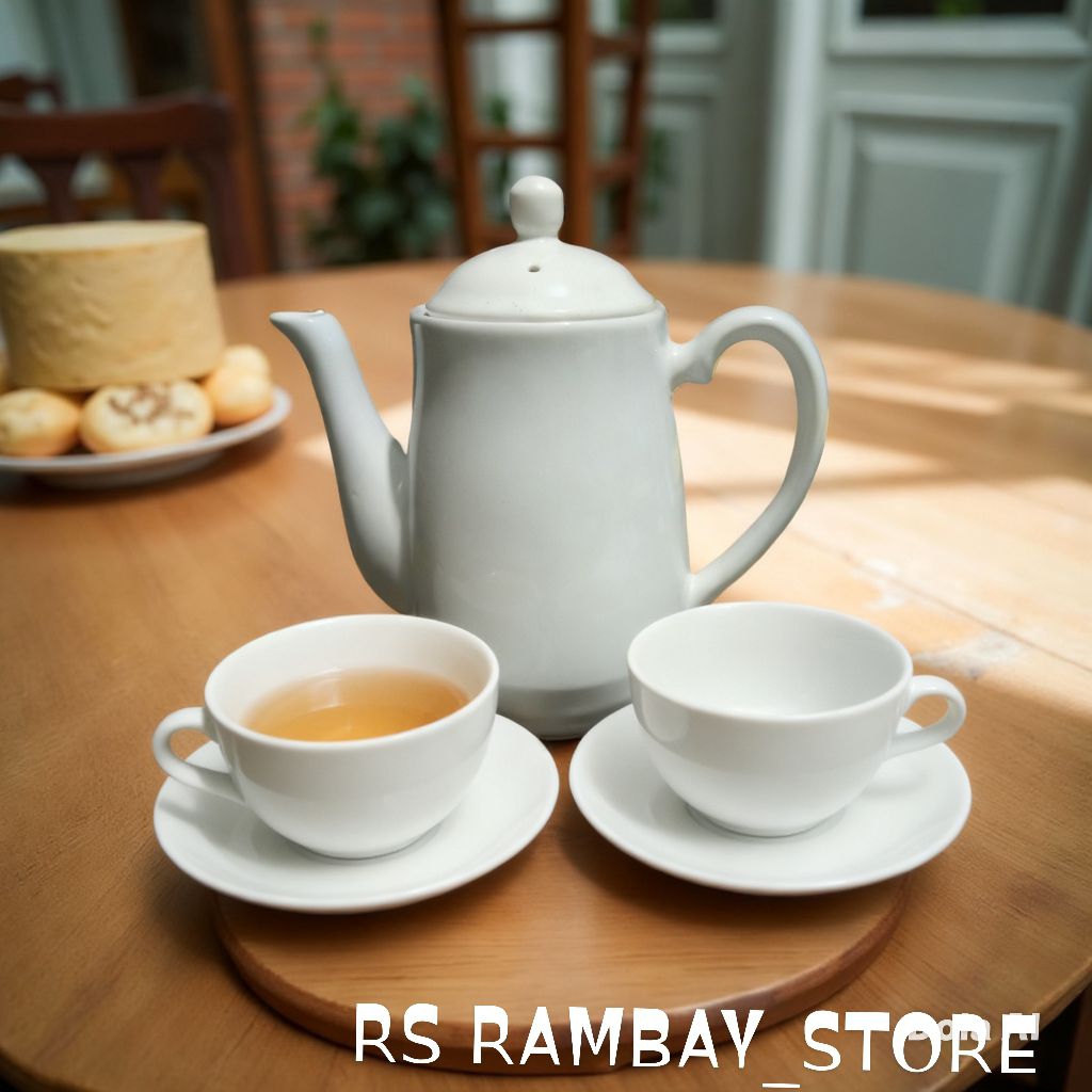 teko keramik,teko unik 1 sett dengan gelas cangkir