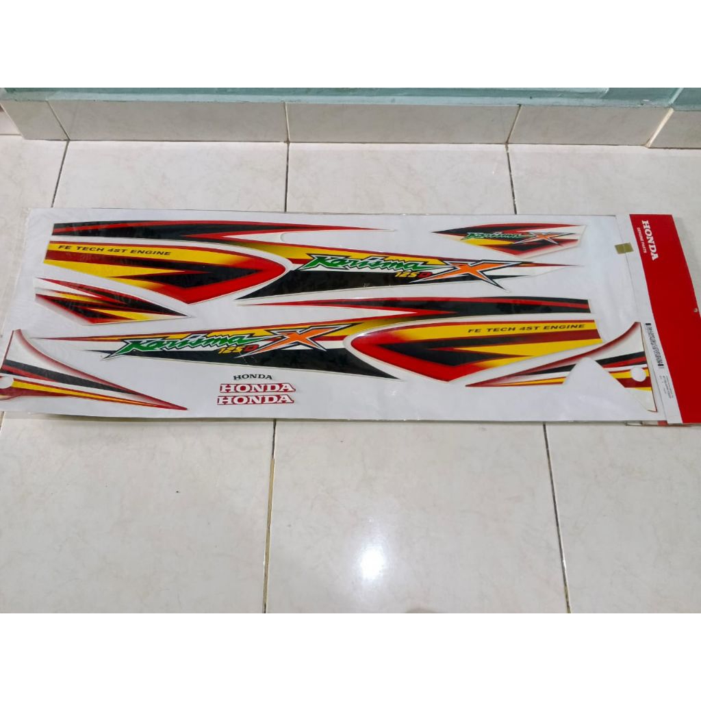 striping, stiker, lis body karisma x 125 original NOS