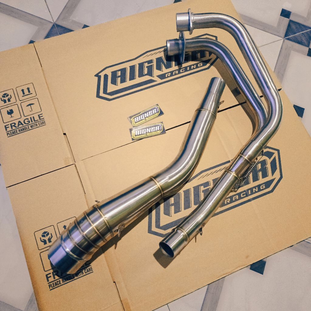 Header Knalpot Racing inlet 50mm Original Aigner Exhaust, Cbr250rr, Cbr250rr