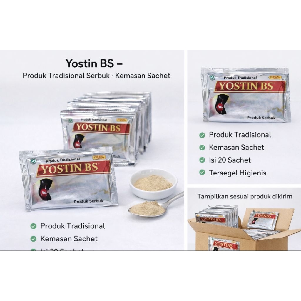 Yostin BS – Produk Tradisional Serbuk – Kemasan Sachet