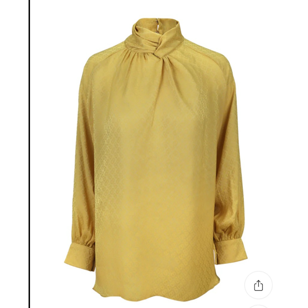 MONOGRAM DRAPERY BLOUSE BUTTONSCARVES (S)