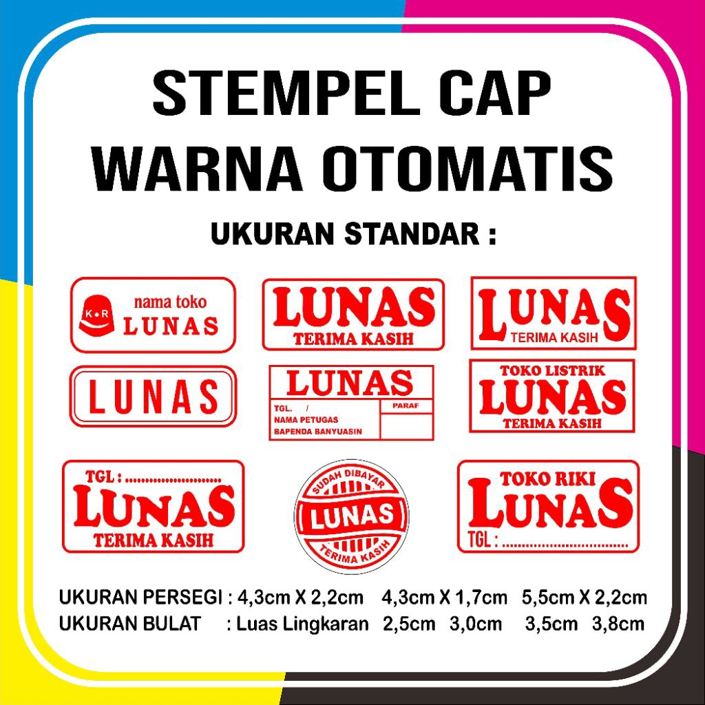 CAP STEMPEL LUNAS WARNA
