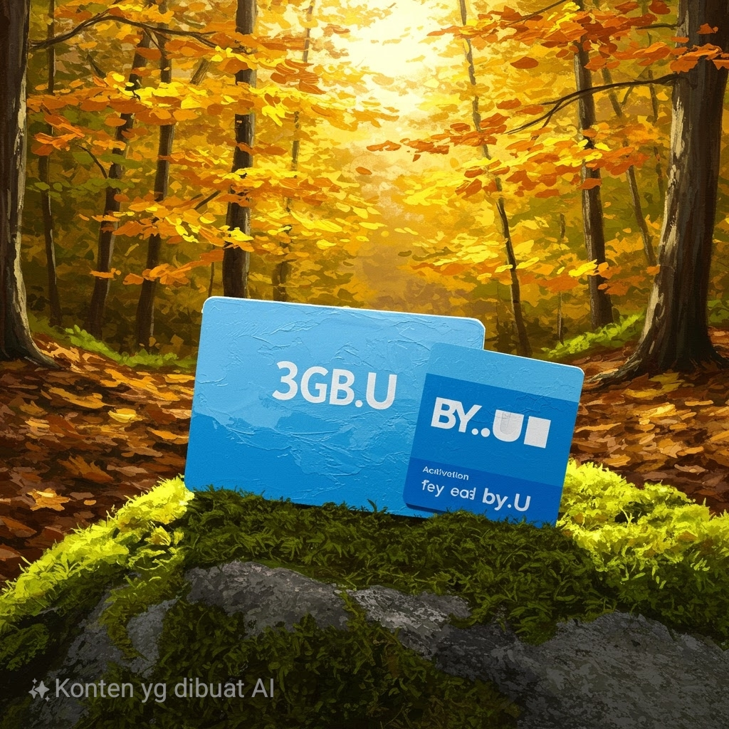 KARTU PERDANA BY.U KUOTA 3GB(SEGEL DAN USAGE)