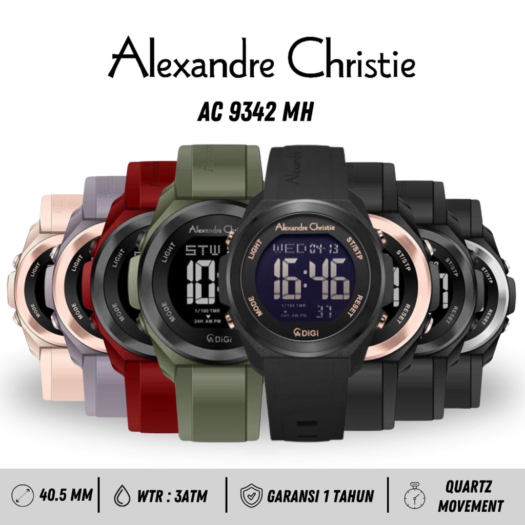 Alexandre Christie AC 9342 MH Digital Rubber Watches