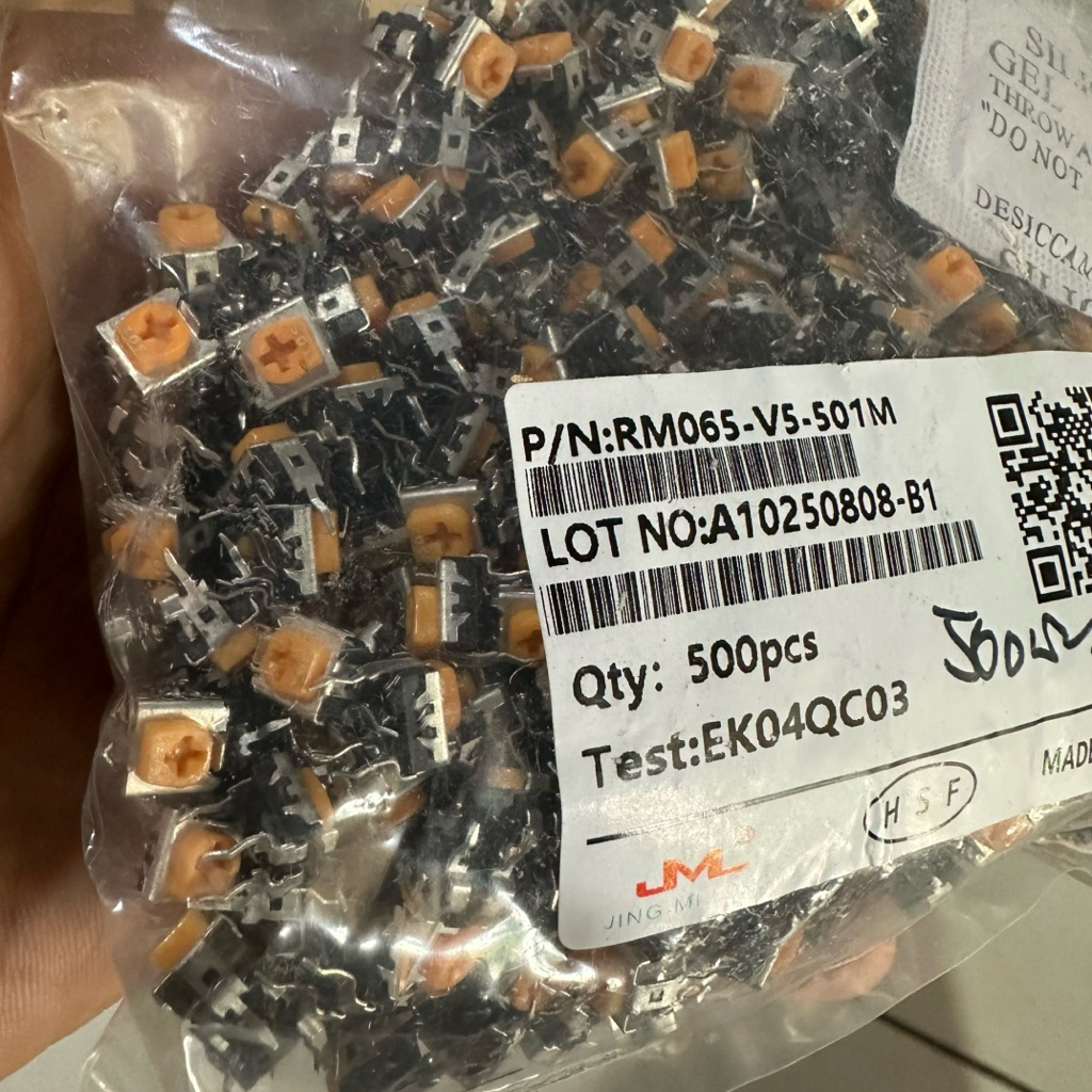 TRIMPOT VR 500 OHM TRIMPOT VR 501 ORANGE