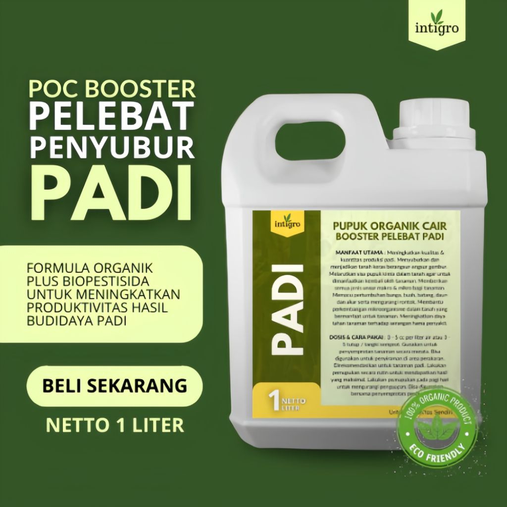 Pupuk Booster Padi / Pupuk Cair Organik padi penyubur dan Pelebat buah padi - IG001