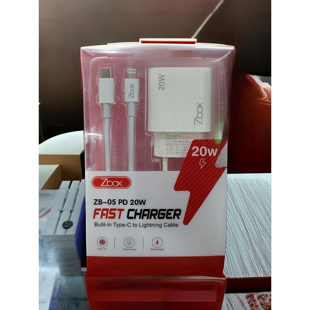 CHARGER IPHONE C TO LIGHTNING ZBOX ZB-05 PD20W FAST CHARGING