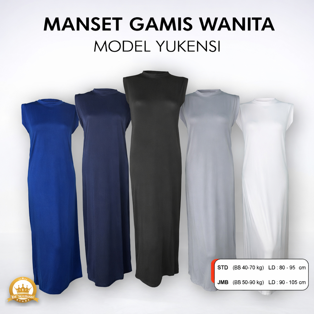 Manset Dalaman Gamis Polos Tanpa Lengan Wanita Kerah Leher Turtle Neck Inner Lebaran Terbaru Perempu
