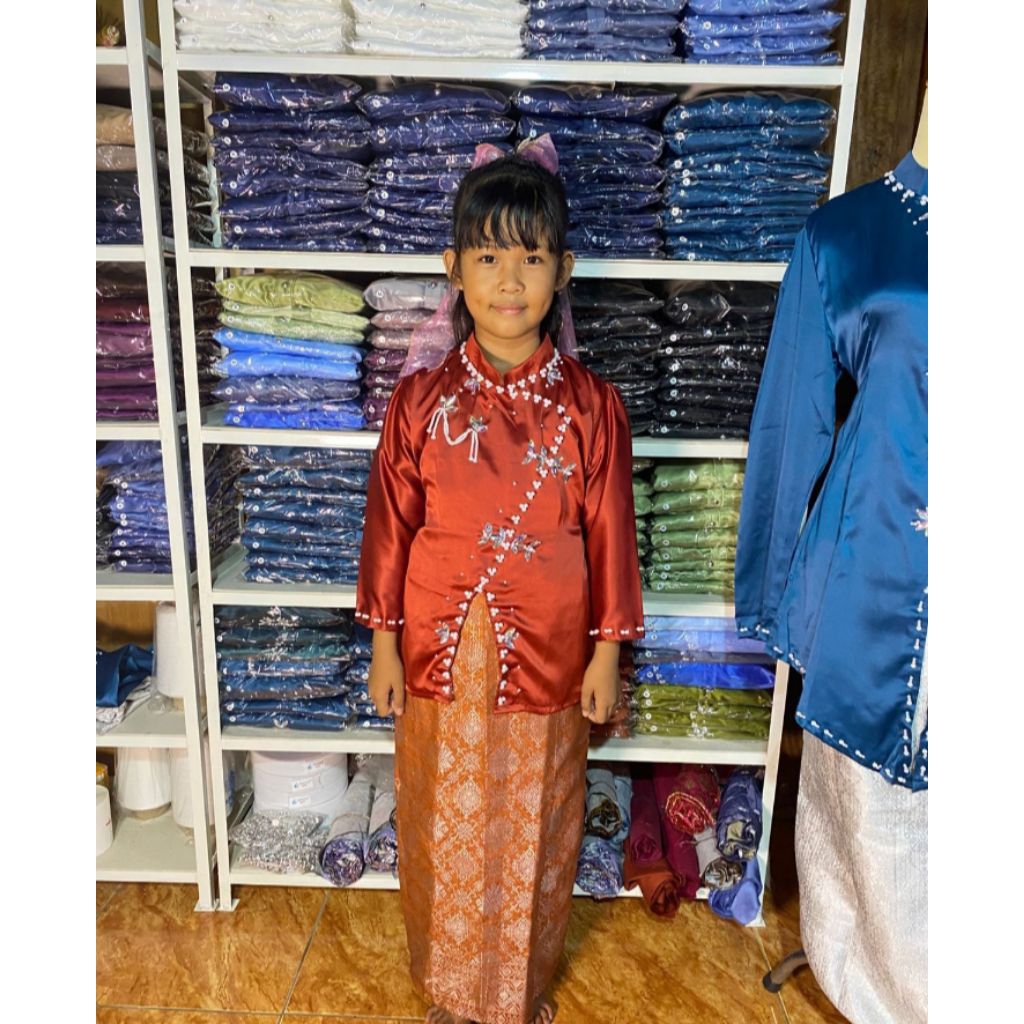 setelan baju Melayu anak perempuan//baju kondangan anak perempuan//baju anak perempuan viral